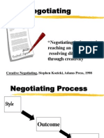 Process of Negotiation