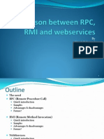 Comparison Between RPC Rmi and Webservices