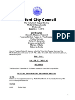 Medford City Council: The Thirty-Sixth Regular Meeting Medford, Massachusetts