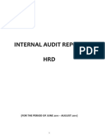 Internal Audit Review at Human Resources Division