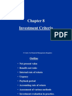 Investment Criteria