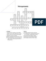 Mesopotamia Crossword and Answer Key