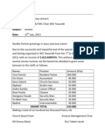 Bonus: To: Whom It May Concern From: CB-Chair & FMC-Chair WCI Yaoundé Subject: Date: 15