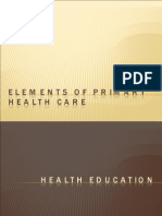 Elements of Primary Health Care