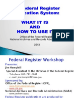 The Federal Register Publication System: What It Is and How To Use It With Jim Hemphill