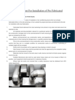 Method Statement For Installation of Pre Fabricated HVAC Ducts