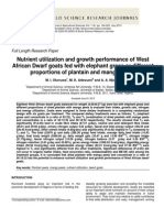 Nutrient Utilization and Growth Performance of West African Dwarf Goats Fed With Elephant Grass or Different Proportions of Plantain and Mango Peels