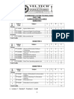 M.Tech Embedded System Technologies Part Time Curriculum & Syllabus Semester I