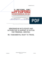 2013-10-26 Memorandum Right To Travel Vol 1