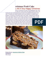 Eggless Christmas Fruit Cake