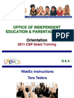 Office of Independent Education & Parental Choice: Orientation