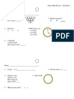 Daily Math Review Sheets - Grade 2