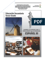 Cuaderno de Actividades de Aprendizaje de Educación Secundarias Español 3° PDF