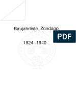 Baujahrliste Zundapp 1924-1940