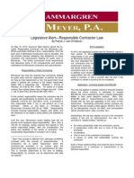 Legislative Alert-Responsible Contractor Law: by Patrick J. Lee-O'Halloran