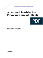 Short Guide To Procurement Risk Ch1