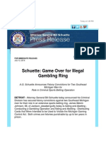 Schuette: Game Over For Illegal Gambling Ring