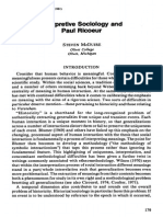 Human Studies Volume 4 Issue 1 1979 (Doi 10.1007/bf02127456) Steven McGuire - Interpretive Sociology and Paul Ricoeur