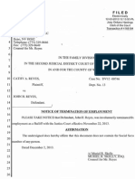 12 2 13 Reyes Notice of Termination of Employement of Former RJC Bailiff John Reyes Three Weeks After Atty Coughlin Sentence To A Year in Jail