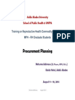 Procurement Planning