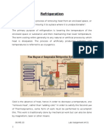 Refrigeration: "Refrigeration Is The Process of Removing Heat From An Enclosed Space, or