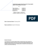 Mechanics of Material Lab Report Angle of Twist