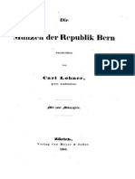 Die Münzen Der Republik Bern / Beschr. Von Carl Lohner