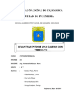 Levantamiento de Una Galeria Con Teodolito PDF