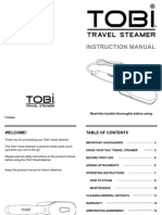 Travel Steamer: Instruction Manual