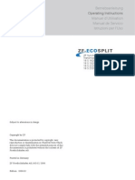 ZF Ecosplit 1341 758 101 Operating Instructions PDF