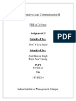 Written Analysis and Communication II: Assignment II Submitted To