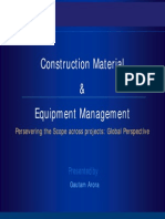 Construction Material & Equipment Management