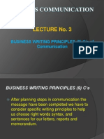 BUSINESS WRITING PRINCIPLES (9) C's