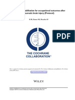 Cognitive Rehabilitation For Occupational Outcomes After Traumatic Brain Injury