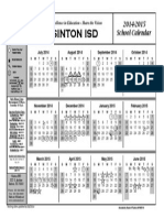 Sisd Calendar 2014-15