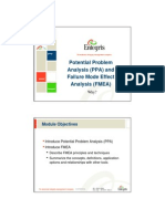 Potential Problem Analysis (PPA) and Failure Mode Effect Analysis (FMEA)