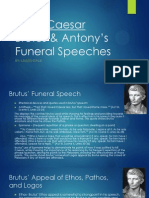 English Julius Caesar Funeral Speeches Comparison