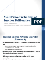 NSABB's Role in The Gain-of-Function Deliberative Process