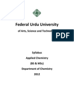 Bs and M.SC - Applied Chemistry PDF