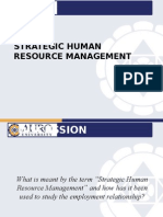 Strategic Human Resource Management