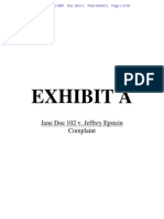    EXHIBIT A Complaint Jane Doe 102 v. Jeffrey Epstein Case 09-34791-RBR 