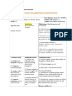 This Lesson Plan Format Was Approved by M454 Professor, Gwynn Gibbs