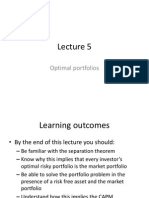 Optimal Portfolios