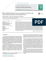 Effect of Different Types of Calcium Carbonate On The Lactic Acid Fermentation Performance of Lactobacillus Lactis