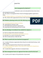 Human Resources Management Test MCQ