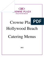 Crowne Plaza Hollywood Beach Catering Menus