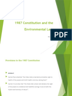 1987 Constitution As Basis of Environmental Laws