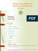 Modeling & Simulation of Methanol Synthesis From Syngas