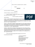 Complaint: Clerk of The District Court, Johnson County Kansas 08/03/15 10:50am JL