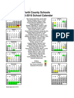 2015-2016 School Calendar